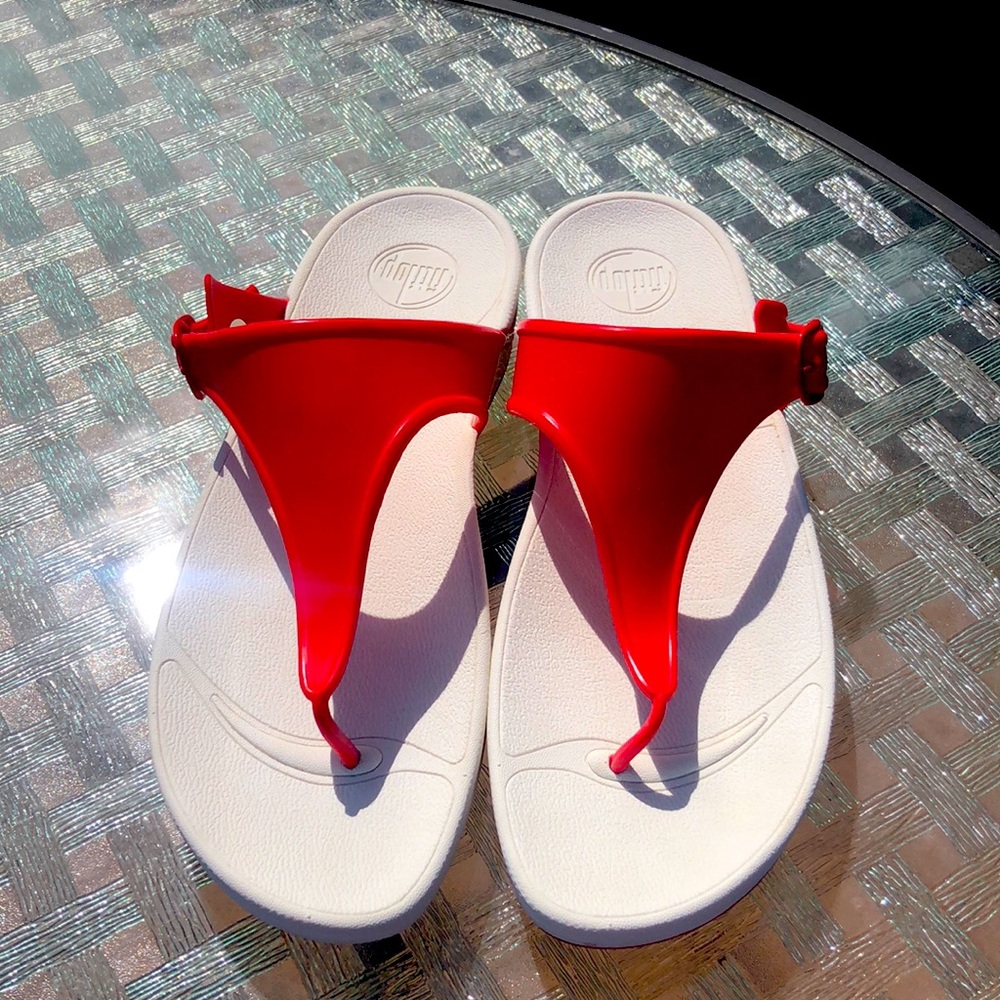 FitFlop size 11/12, NWOT, Red and White